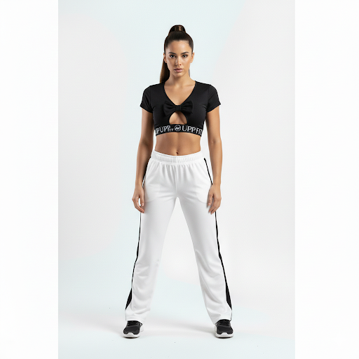 Calça Pantalona Feminina em Tecido Leve com Cintura Baixa – Uppfit