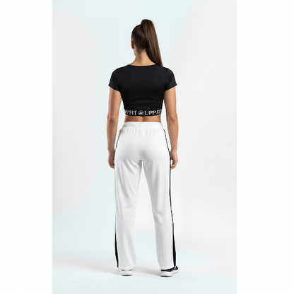 Calça Pantalona Feminina em Tecido Leve com Cintura Baixa – Uppfit