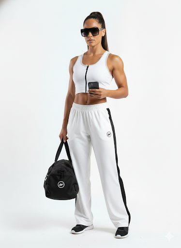 Calça Pantalona Feminina em Tecido Leve com Cintura Baixa – Uppfit