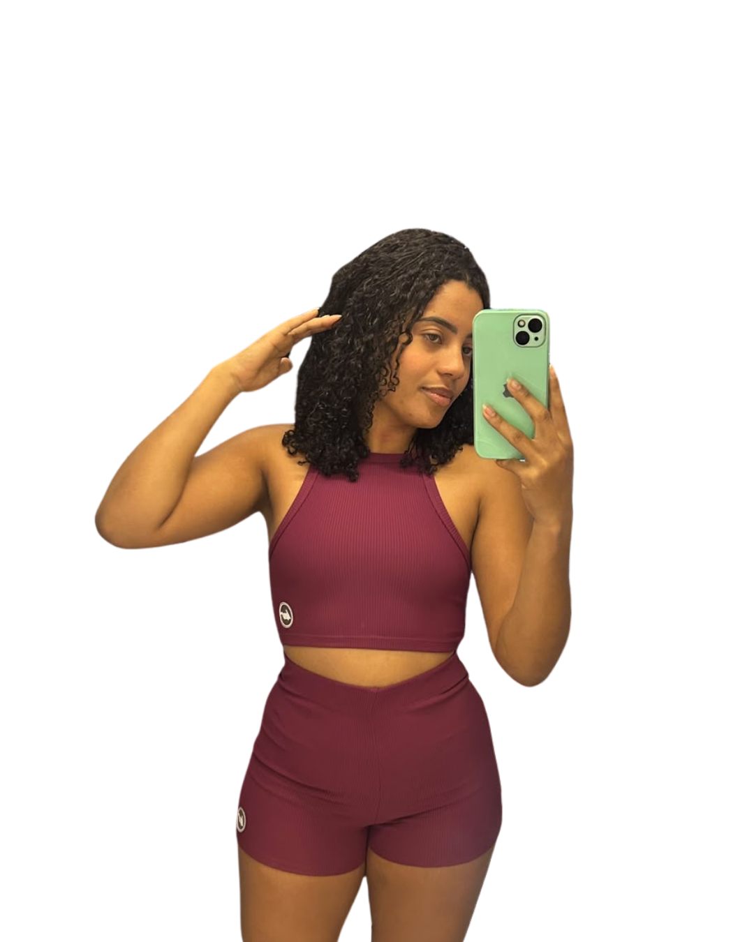 Conjunto de Short Canelado e Top - Lua