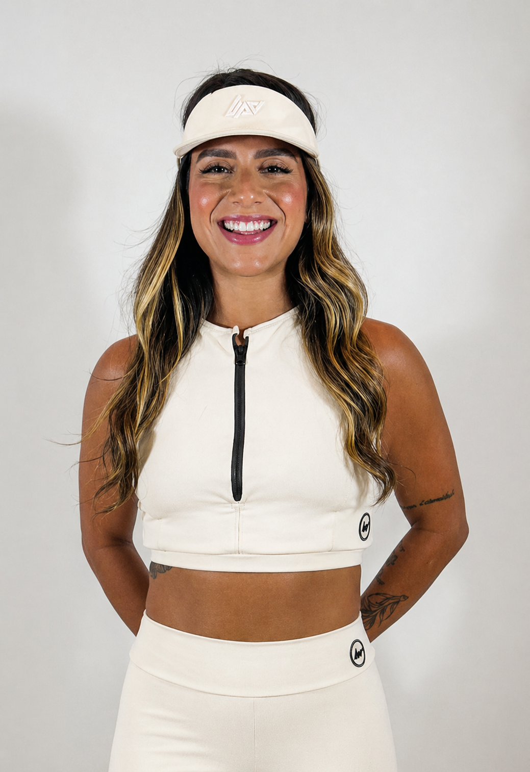 Top Feminino Fitness com Zíper Frontal em Poliamida – Uppfit